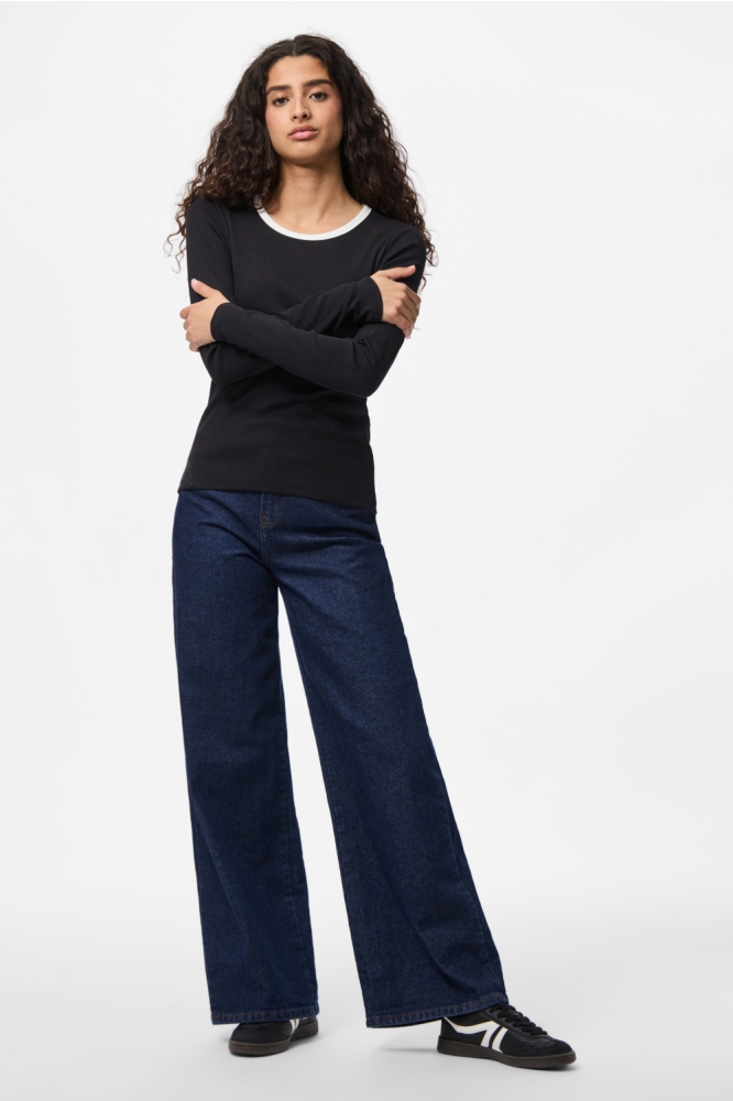 PCMAY LS TOP JRS BC 17154481 BLACK/BRIGHT